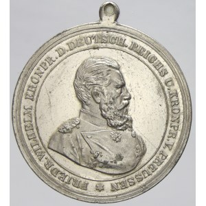 Oslavná medaile Fridricha Viléma, korunního prince b.l. Portrét, opis / nápis. Zinek ponikl. 30,6 mm, pův...