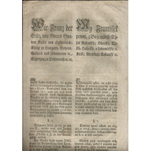 Císařský patent Františka I z 23.7.1807 k vydání 25, 50 a 100 Gulden 1806. Ri.-41-43Fa...