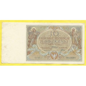 10 zlotych 1929, s. GF. BHK-PL5.  skvrna