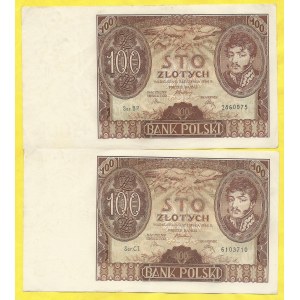 100 zlotych 1934, s. BP, C.T., BHK-12a, 12c
