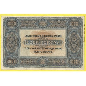 1000 korona 1920, s. B07. Pick-66.  skvrny