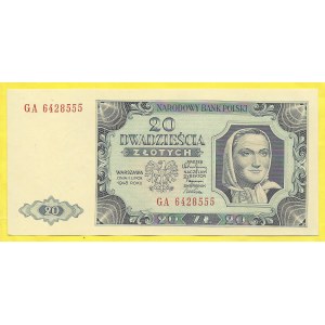 20 zlotych 1948, s. GA. Milcz-137f