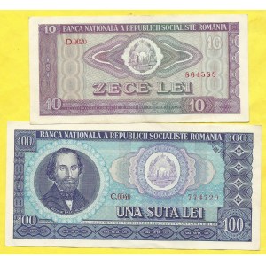 10, 100 lei 1966, s. C, D. Pick-94, 97