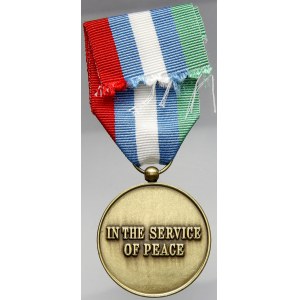 Medaile OSN za mírovou misy UNMIBH v Bosně a Hercegovině v letech 1995 - 2002 (dle stuhy). Bronz...