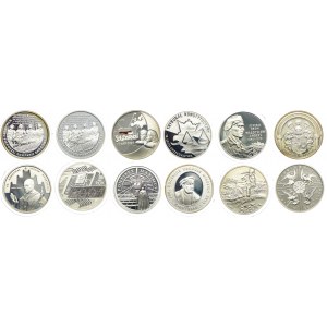 Zestaw monet, 10 złotych 2000-2009 (12 szt.)