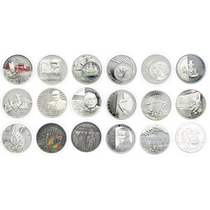 Zestaw monet, 10 złotych 2000-2012 (18 szt.)