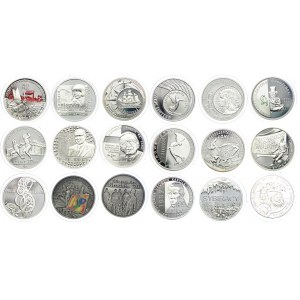 Satz Münzen, 10 Gold 2000-2012 (18 Stück)