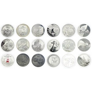 Zestaw monet, 10 złotych 2000-2012 (18 szt.)
