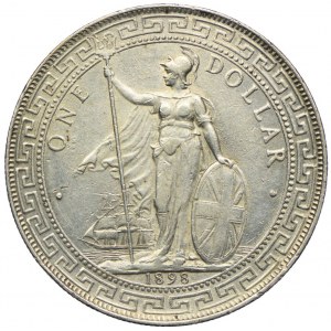 British India, Victoria, 1 trade dollar 1898, Bombay