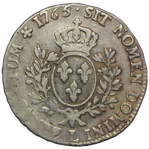 Francja, Ludwig XV, ecu 1765 L, Bayonne
