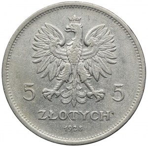 5 złotych 1928, Nike ze znakiem, Warszawa