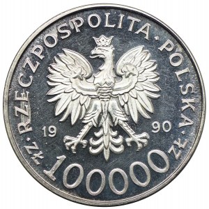 100.000 złotych 1990, Solidarność, prooflike