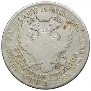 Kingdom of Poland, Nicholas I, 5 zloty 1830 KG, Warsaw