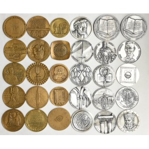 Set of medals - bronze, silver plated (30 pcs.)