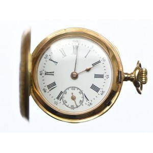 Złoty damski zegarek kieszonkowy, XIX wiek