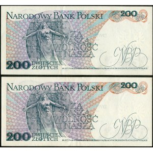 Set of banknotes, 200 zloty 1979 - BL - (2 pieces).