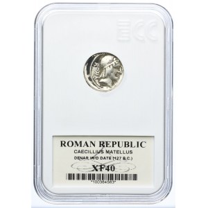 Republika Rzymska, Metellus, denar, GCN XF40