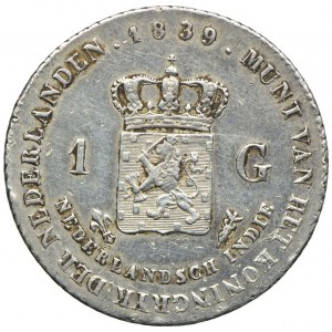 Netherlands, Dutch East Indies, Wilhelm I, 1 guilder 1839