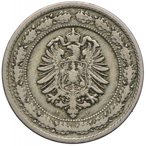 Niemcy, 20 fenigów 1887 F, Stuttgart