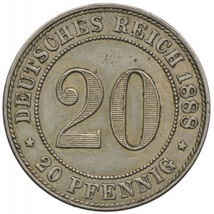 Deutschland, 20 fenig 1888 J, Hamburg