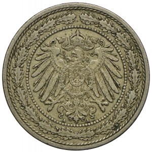 Niemcy, 20 fenigów 1890 A, Berlin