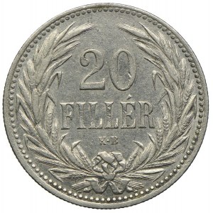 Hungary, Franz Joseph I, 20 fillers 1892 KB, Kremnica