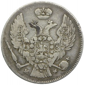 Russische Teilung, Nikolaus I., 30 Kopeken = 2 Zloty 1836 MW, Warschau