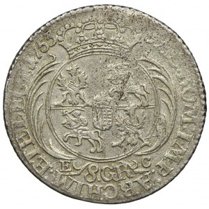 August III, 8 Grosze (zwei Zloty) 1753 EG, Leipzig