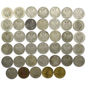 Germany, 5 fenigs 1874-1924 (40pc).