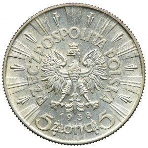 5 złotych 1938 Warszawa, Józef Piłsudski