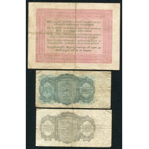 Węgry/ Czechosłowacja, 5 forintów 1848, 3 korony 1961, 3 korony 1961 (3 szt.)