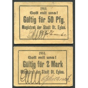 Ilawa set, 2 marks, 50 fenig 1914 (2 pieces).
