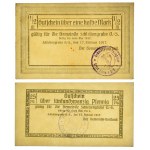Zestaw, 1/2 marki , 25 fenigów 1917, Chropaczów, dzielnica Świętochłowice (2 szt.)
