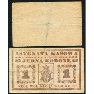 Zestaw, 1 korona Zakopane, 1 korona Wadowice (2 szt.)