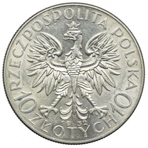 10 złotych 1932 ze znakiem, Warszawa, Głowa Kobiety