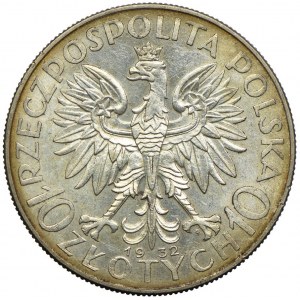 10 złotych 1932 ze znakiem, Warszawa, Głowa Kobiety