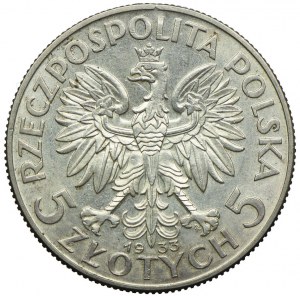 5 złotych 1933 Warszawa, Głowa Kobiety