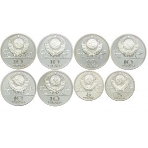 Russia, set of 5, 10 rubles, Moscow Olympics (8pcs).