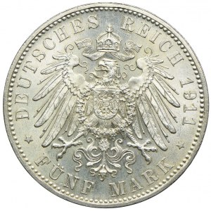 Niemcy, Bawaria, Luitpold, 5 marek 1911 D, Monachium