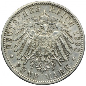 Niemcy, Bawaria, Otto, 5 marek 1898 D, Monachium