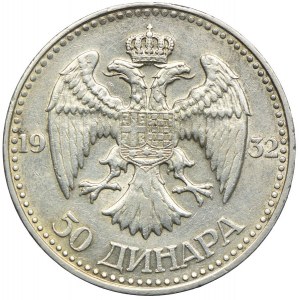 Jugosławia, Aleksander I, 50 dinarów 1932, Belgrad