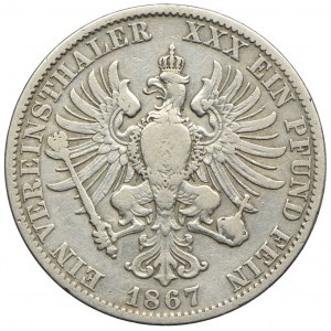 Germany, Prussia, Wilhelm I, thaler 1867 A, Berlin