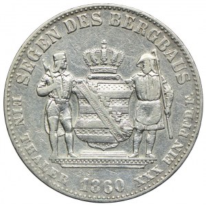 Niemcy, Saksonia, Jan V, talar górniczy 1860 B, Drezno
