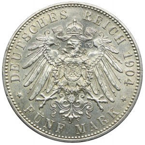 Niemcy, Meklenburgia-Szwerin, Fryderyk Franciszek IV, 5 marek 1904 A, Berlin