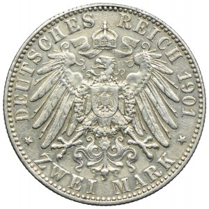 Germany, Prussia, Wilhelm II, 2 marks 1901, Berlin