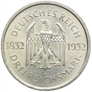 Niemcy, Republika Weimarska, 3 marki 1932 A, Berlin
