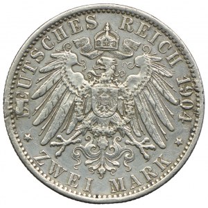 Germany, Mecklenburg-Schwerin, Frederick Francis IV, 2 marks 1904 A, Berlin