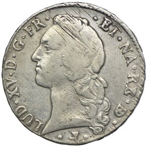 Francja, Ludwik XV, 1 ecu 1765, Pau
