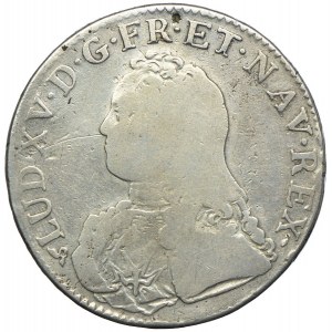 Francja, Ludwik XV, 1 ecu 1726 B, Rouen