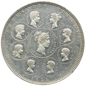 Niemcy, Bawaria, Ludwik I, talar 1828, Monachium, prooflike